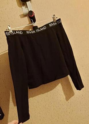 Футболка топ зі спущ плеч