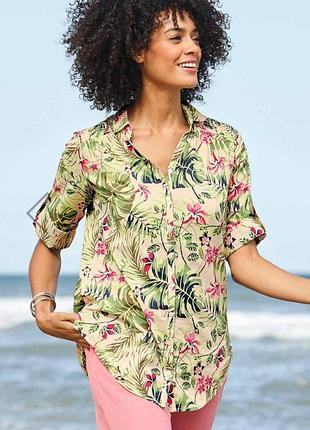 Удлиненная рубашка, блуза  damart большой размер