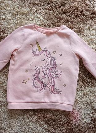 Утепленная кофта на девочку 4-6 рючки на флисе