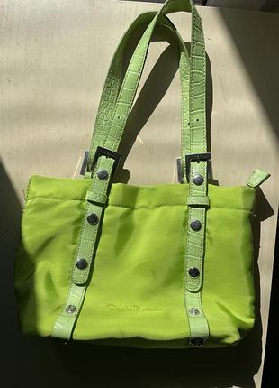 Вінтажна сумка renato balestra | lime green y2k