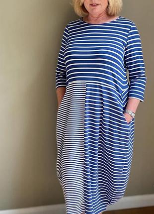 Хлопковое асимметричное платье миди, платье-кокон