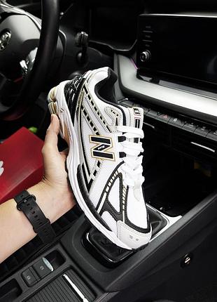 Кроссовки new balance 1906r white/metallic/gold (женские/человечи)