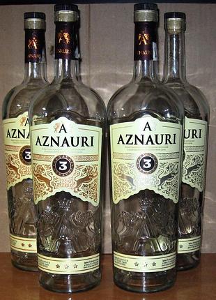 Порожні пляшки з-під коньяка "азнаурі" (6 шт.)