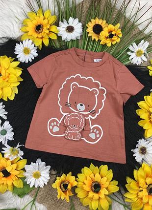 Коричнева футболочка на 3-6 міс