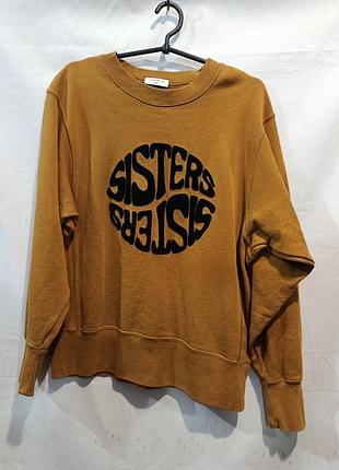 Женский свитшот женская толстовка горчичного цвета от sandro paris