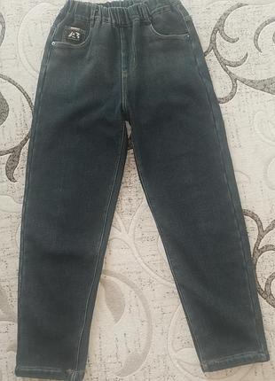 Утепленные модные джинсы на подростка 164-170