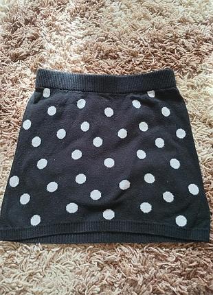 Вязана спідничка в горох на 4-6 рочки h&amp;m