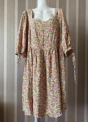 🥰 сукня в квітковий принт george 20 віскоза