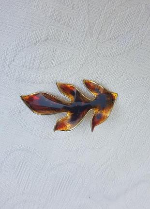 Брошь лист листик осенний