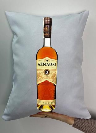 Подушка с принтом габардиновая азнеури, белая 35х45 (389)