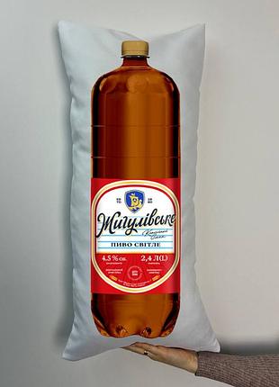 Подушка с принтом габардиновая ригуловское светлое 2л, белая 35х75 (393)