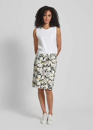 Новая брендовая хлопковая юбка "m&co" с цветочным принтом. размер uk12.