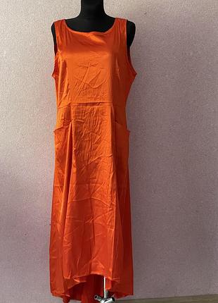 Довга шовкова сукня 16/18 розмір