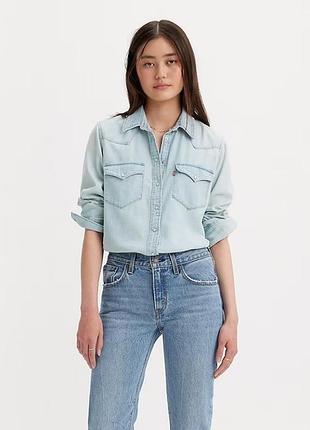 Джинсова рубашка xs-s levi’s