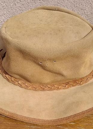 Шляпа кожаная австралия