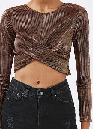 Розкішний святковий кроп-топ topshop