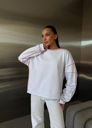 Жіночий світшот з контрастними швами