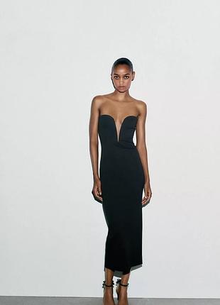 Сукня жіноча чорна з вирізом zara new