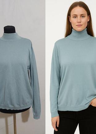 Базовый котоновый гольф, свитер под горло  мелкая вязка talbots