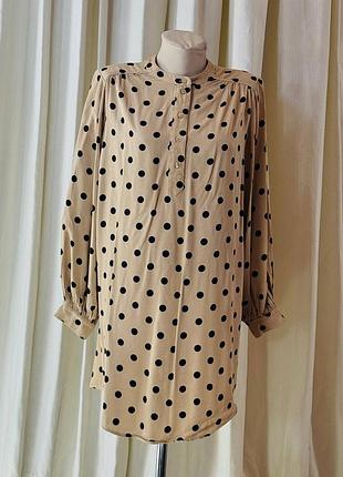 Шикарна жіноча сукня-сорочка в горошок