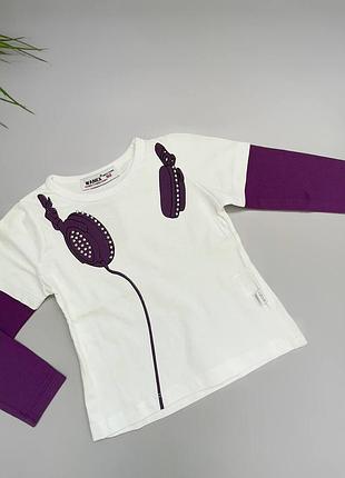 Футболка дитяча турецька для дівчинки з довгим рукавом фб3941