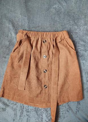 Юбка вельветовая