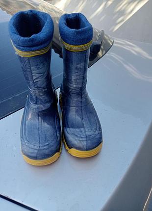 Резиновые сапоги "demar" польша б/у.зъемный носок.размер28-29.