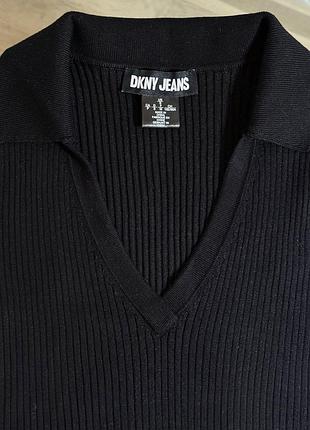 Чорна кофта поло футболка dkny