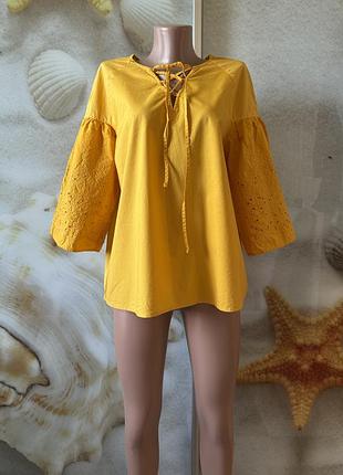 Дуже красива котонова блуза primark 16р. нюанс