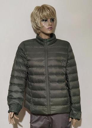 M&s collection  пуховая демисезонная куртка хаки /12943/