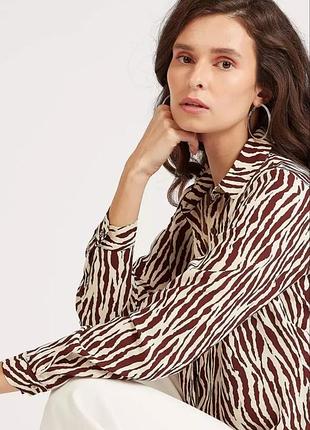 🌻стильная рубашка с принтом шифон🪷