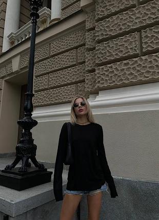 Лонгслів зі швами м'якенька віскоза