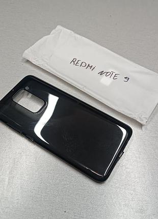 Чехол tpu black для xiaomi redmi note 9, redmi 10x черный полупрозрачный силикон оригинал xiaomi