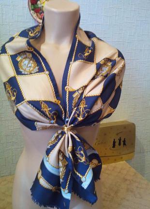 Эксклюзивный винтажный шелковый шарфик5 фото