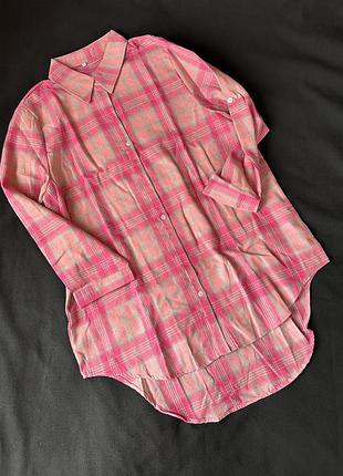 Фланелева довга сорочка ххл