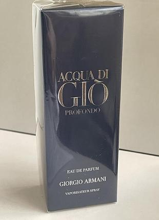 Оригінал. парфумована вода для чоловіків acqua di giò profondo 15 ml
