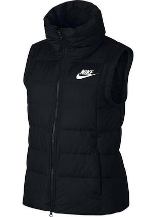 Женская пуховая новая жилетка nike (xs-s)