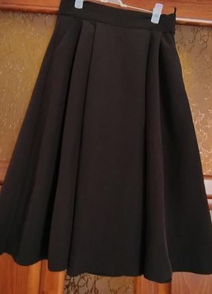 Черная базовая юбка миди,s,xs