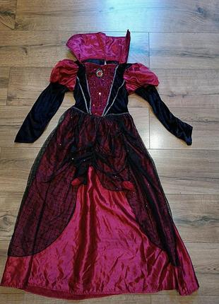 Карнавальна сукня на хелловін кровава бариня  венздей сімейка адамс