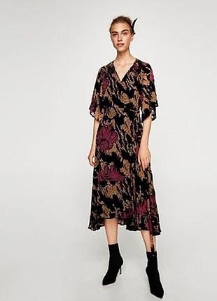 Сукн на запах від zara xs kimono wrap dress