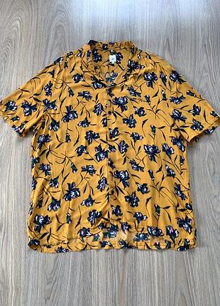 Мужская рубашка гавайка с принтом river island