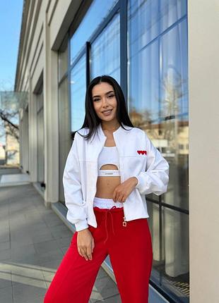 🔥стильный костюм - красный ♥️ или шоколад 🤎 | one size 42-46 | замш + трикотаж, турецкая двунитка мод 192