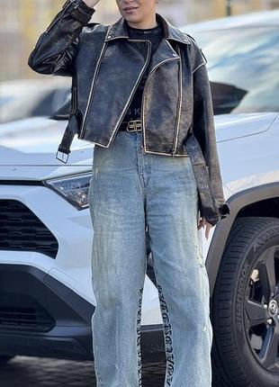 Жіноча косуха з еко-шкіри