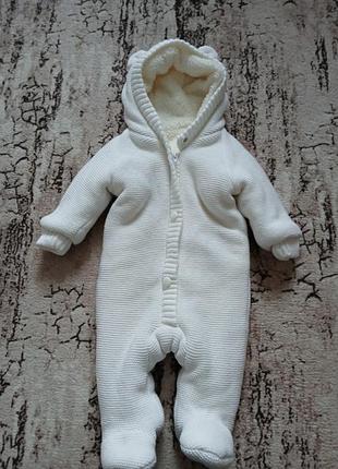 Зимний человечек-комбинезон. 0-3мес.