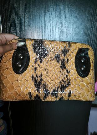 Кожаная сумка под рептилию под ремонт