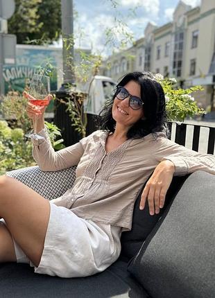 Хлопковая рубашка с вышивкой