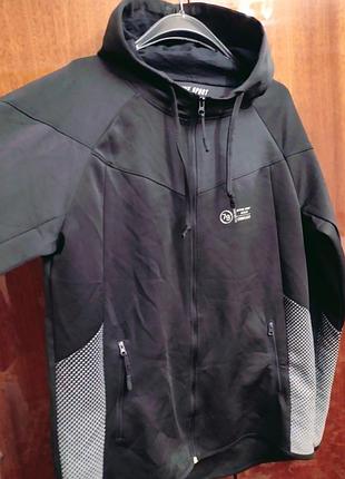Спортивна чоловіча кофта вітровка active sport, чорна.