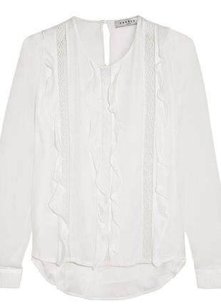 ⚜️❤️sandro белая женская блуза с прошвой !оригинал