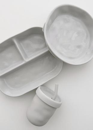 Heorshe рipple gray посуду силиконовый детский серый he or she