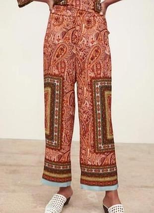 Кюлоты свободные штаны брюки женские zara стильные